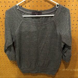 Forever 21 Gray Speckled Quarter Sleeve Top